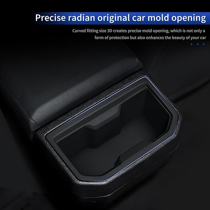 Silicone Coaster Suitable for 2024 2025 2026 Toyota Tacoma Rear Storage Silicone Cover Interior Upgrade and Modification Accessories (Rear Silicone Coaster)