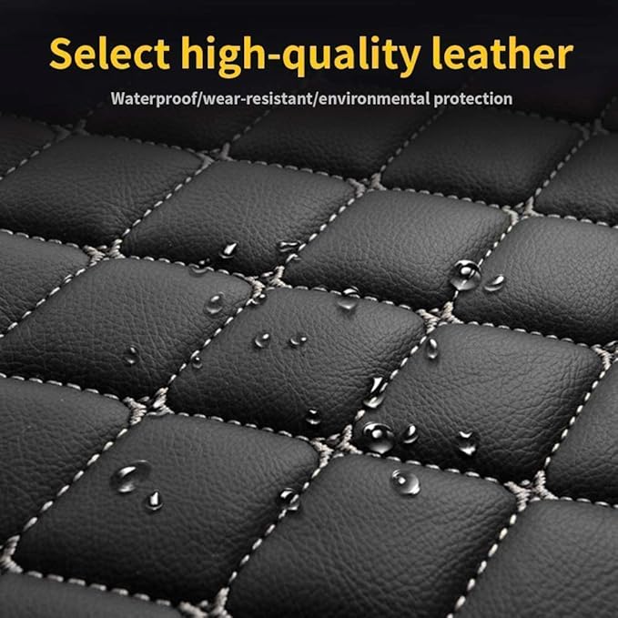 Custom Making Car Floor Mats Compatible for 2000-2025 All Mode Sedan SUV Sports Car Full Coverage Cute Pads Protection Non-Slip Leather Floor Liners (Purple)
