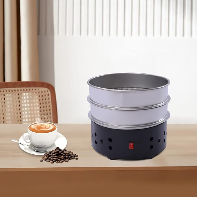 1.3lb Coffee Bean Cooler Electric Coffee Beans Cooling Machine Chaff for Home Coffee Use (black)