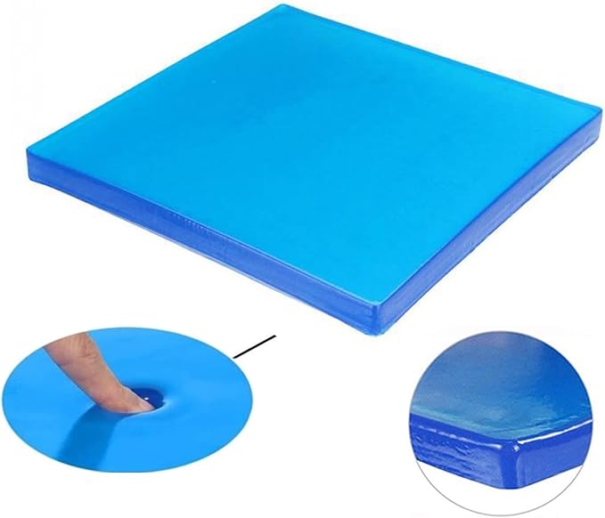 Car Seat Gel Pad Seat Cushion Shock Absorbing Mat Comfort Reduce Fatigue Pad DIY Soft Cool Auto Seat Pad Office Chair Dirt Bike Motorcycle Truck Long Drive Seat Pad 35 x 35 x 1cm