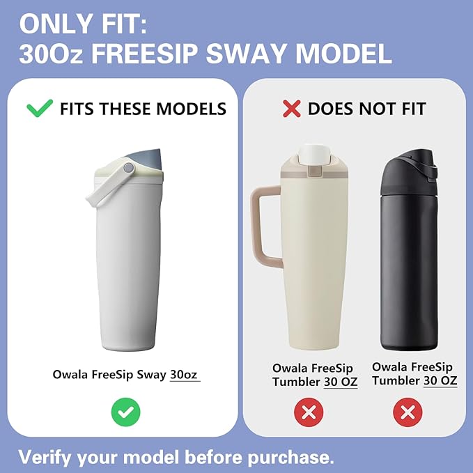 30 OZ Replacement Lid for Owala Freesip Sway Tumbler, One Button Water Bottle Top Replacement Cap with Handle Compatible with Owala FreeSip Sway, BPA-Free, Leakproof, Lockable
