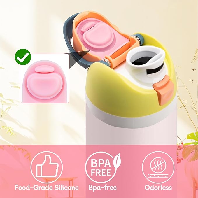 4pcs Replacement Stopper Compatible with Owala FreeSip 24oz 32oz,Water Bottle Top Gasket Lid for Owala 16/19/24/32/40oz Seal Bottle Mouth Cap Stopper Parts Silicone Insert Accessories (Pink