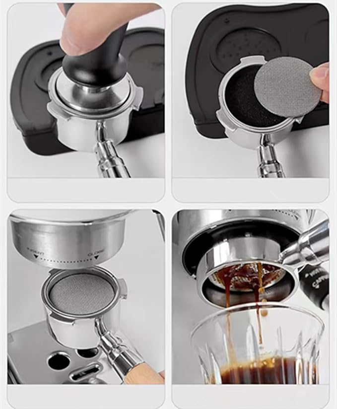 2 Pcs 58mm Espresso Puck Screen Stainless Steel, 1mm Thickness Reusable Coffee Filter Mesh Plate for Espresso Portafilter Filter Basket (58mm,150μm)