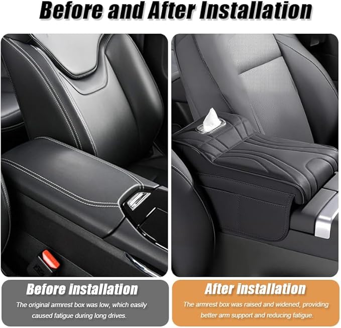 Car Armrest Cushion for Jeep Grand Cherokee L 2024 2023 2022, Car Middle Center Console Cover with Storage Bags and Tissue Box, Auto Interior Armrest Protector Pad,B Beige