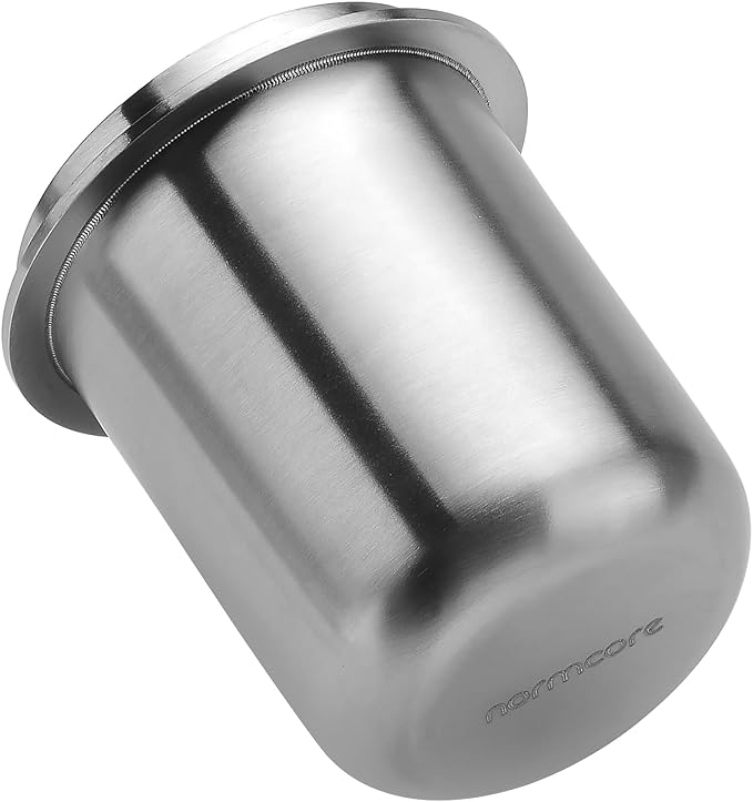 Normcore 58mm Portafilter Dosing Cup, Espresso Coffee Dosing Cup, Mirror-polished Inside, 304 Stainless Steel, Compatible with 58mm Portafilters, Brushed Silver