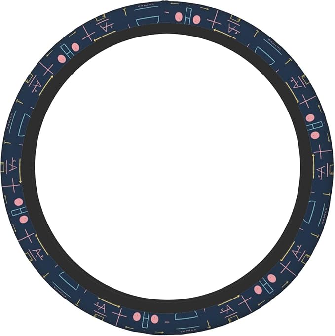 Math Equation Universal Fit Steering Wheel Cover for Car, Truck, and SUV, Durable Steering Wheel Protection