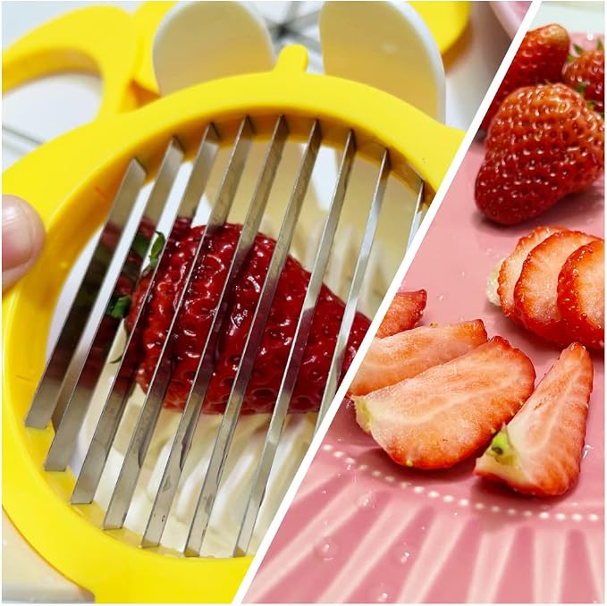 Jawbush 3-in-1 Egg Slicer with Stainless Steel Blades & Egg Piercer Set, Multi-functional Cutter for Halving, Wedging (6-Piece) & Slicing (9-Piece), Heavy Duty Tool for Hard Boiled Eggs & Fruits
