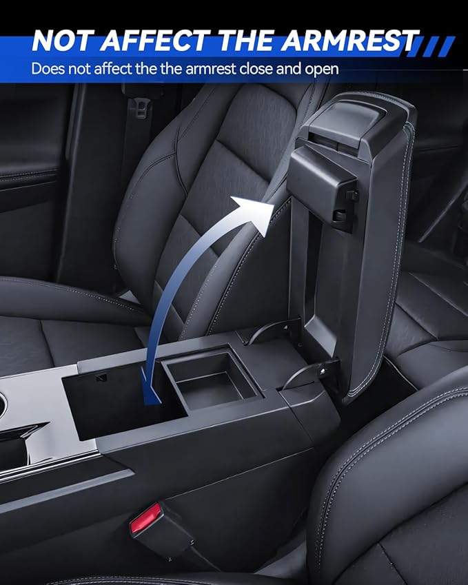 Armrest Cover for 2025-2026 Chevrolet Equinox (LT/RS/ACTIV) Accessories Center Console Middle Lid Pad Protector for Car Elbow Rest-Thickened