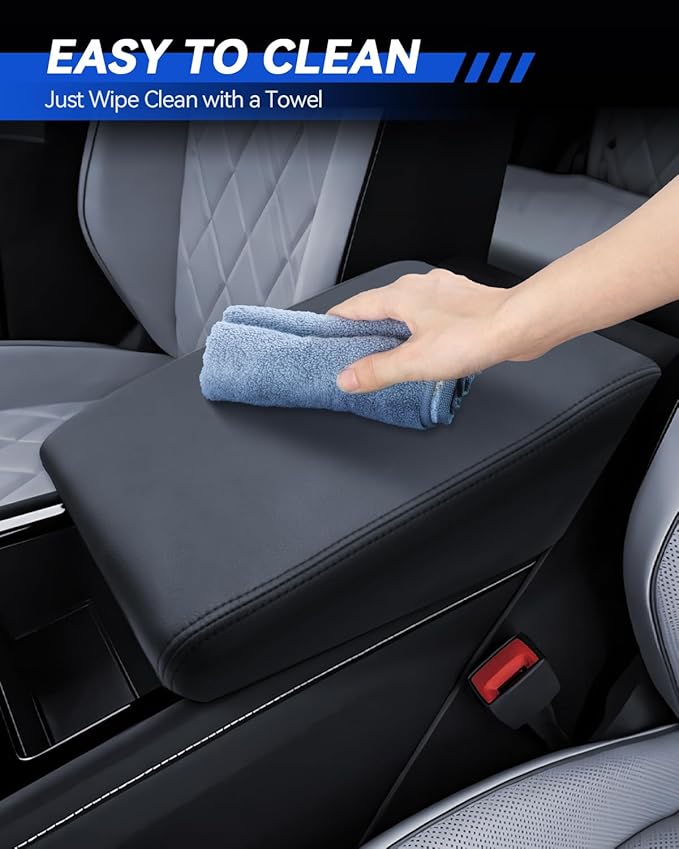 Armrest Cover for 2024 2025 2026 Volkswagen Atlas SE, SE with Technology, SEL, SEL Premium R-Line Accessories Center Console Middle Lid Pad Protector for Car Elbow Rest