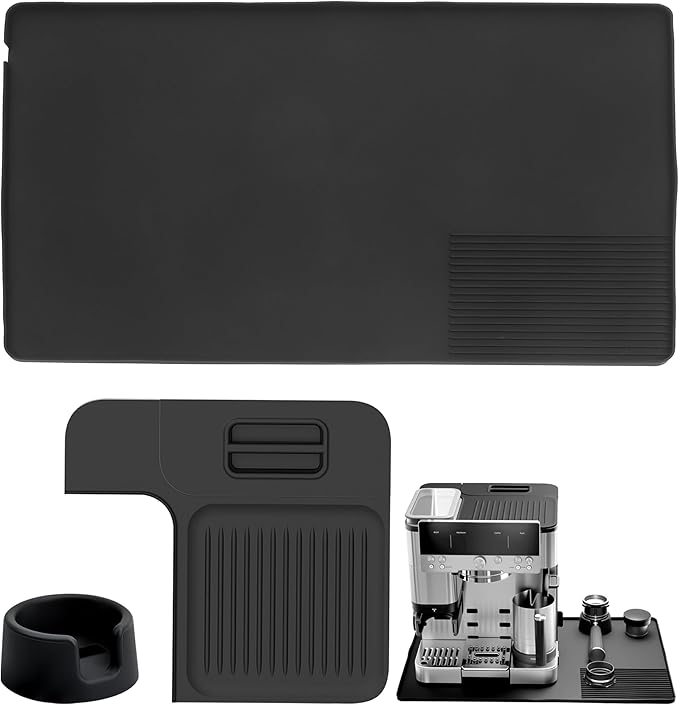 3-in-1 Silicone Coffee Mat + Coffee Tamper Base + Top Mat for Ninja Espresso Machine, Accessories for Ninja Luxe Cafe ES601/ES701