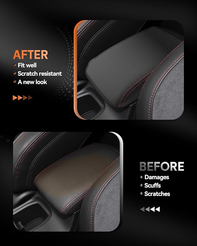 CDEFG for Subaru WRX 2024-2025 2026 Center Console Cover Armrest Box Cover for WRX (Premium, Limited, tS, GT) Accessories Console Arm Rest Protector Red Line-Only Fit 6 Speed Manual