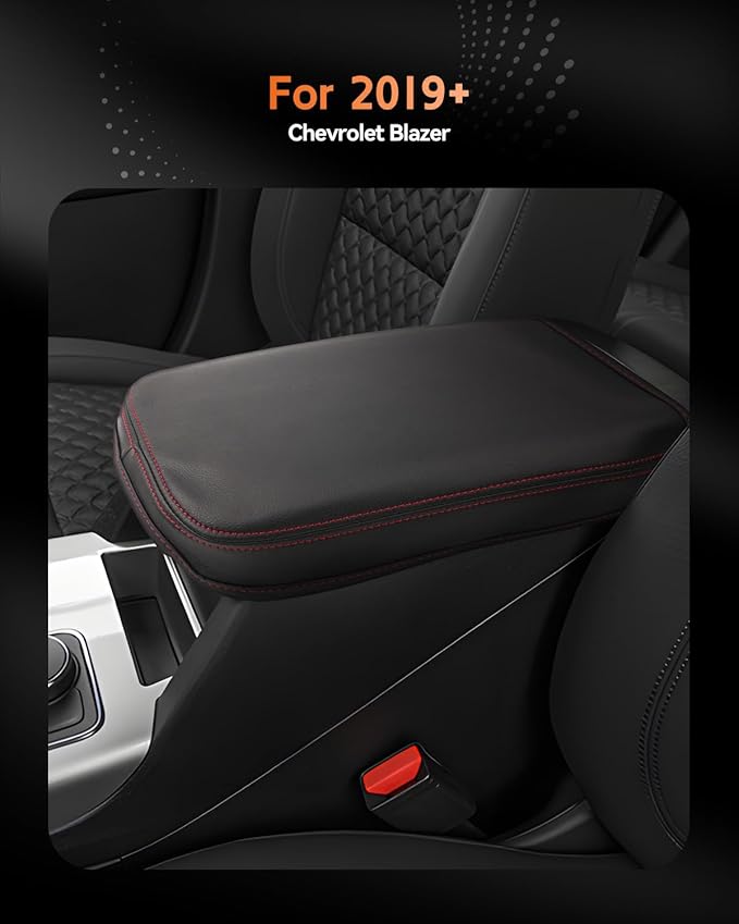 CDEFG for Chevrolet Blazer 2019-2025 2026 Center Console Cover Armrest Box Cover for Chevy Blazer (2LT, 3LT, Premier, RS) Accessories Console Arm Rest Protector