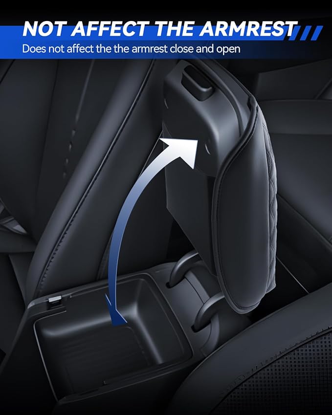 Armrest Cover for 2024 2025 2026 Kona SE/SEL/N Line/Limited Accessories Center Console Middle Lid Pad Protector for Car Elbow Rest