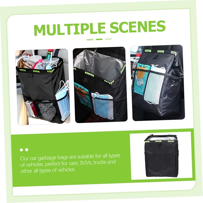 Waterproof Car Backseat Organizer Cup Holder and Trash Can Multi-Functional Storage Bag for SUVs and Trucks for Family Travel