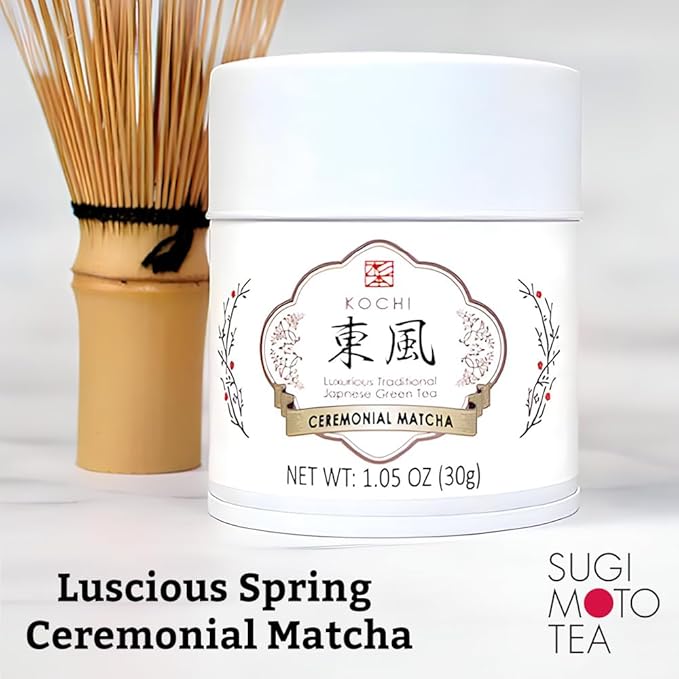 SUGIMOTO TEA Matcha Ceremonial Grade Japanese Matcha Powder "KOCHI" 1.05 oz (30 g)