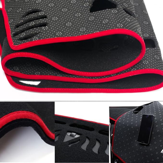 Dash Covers Mat for Jeep Patriot 2010-2017,Polyester Car Dash Board Cover,Dashboard Protecter Cover,Car Dash Board Cover Pad,Red
