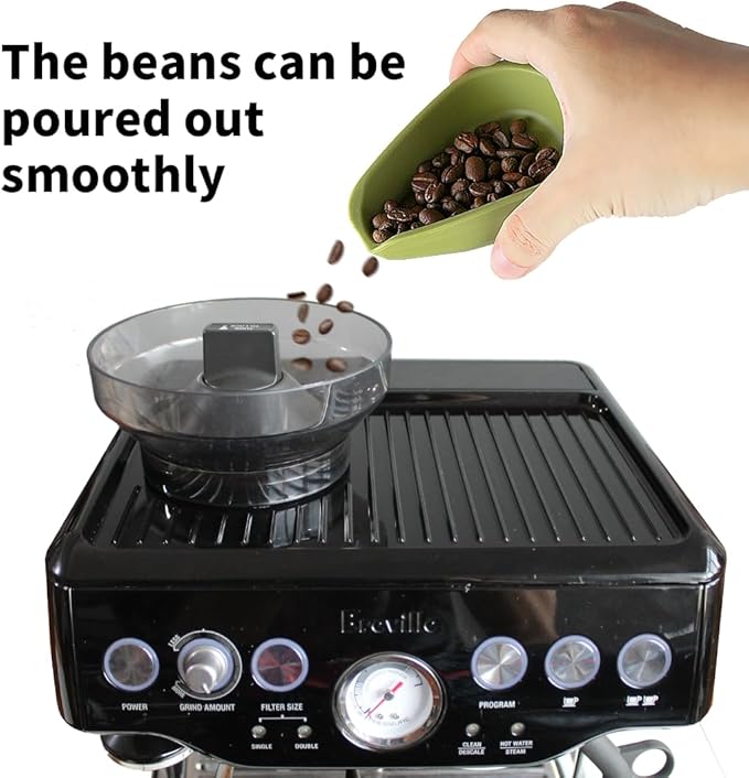 5 Pack Professional Silicone Coffee Bean Dosing Cup, Spray Bottle, WDT Espresso Coffee Stirrer Tool, Bean Spoon, Cleaning Brush，Coffee Bar Accessories for Static Reduction (Green)