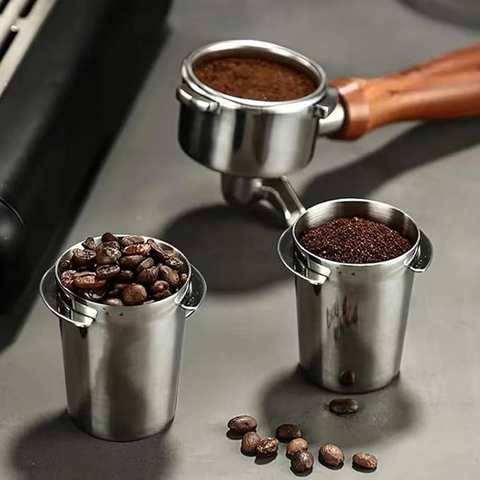 Coffee Dosing Cup, 53mm Coffee Powder Feeder Stainless Steel Espresso Dosing Cup Compatible with 54mm Portafilter