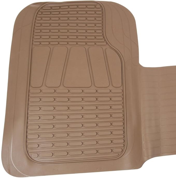 BDK Heavy Duty Diamond Complementary Rubber Rear Floor Mats Liners, All Weather Protection, Designed for Trucks Cars Sedan SUV