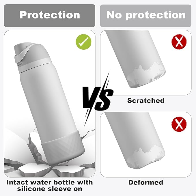 Silicone Boot for Owala Water Bottle 24 oz 32 oz 40 oz, Anti-Slip Protective Sleeve for FreeSip/Twist/Flip Stainless Steel Water Bottles Accessories