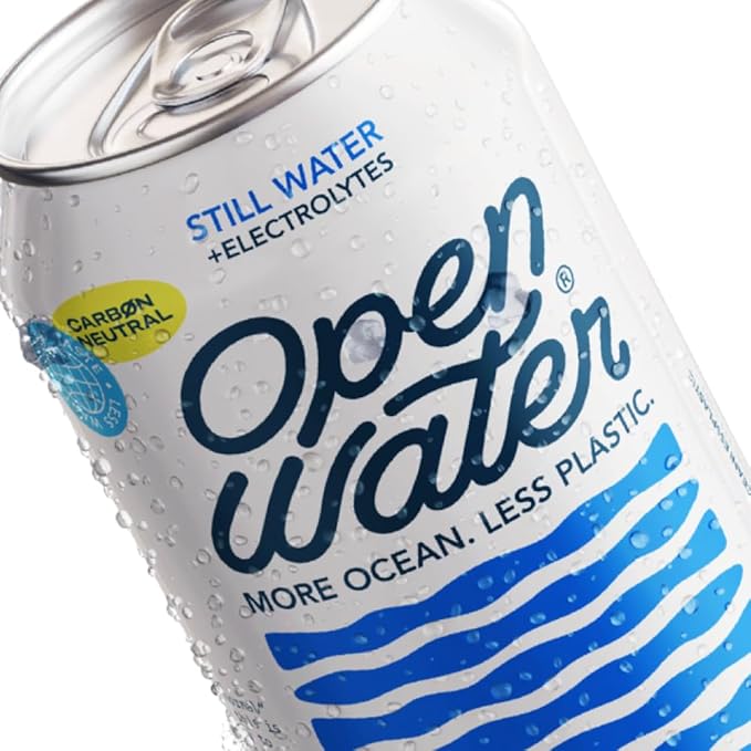 Open Water Still 16oz Tallgirl (3 cases, 36 cans) - Sustainable Aluminum Canned Still Water With Electrolytes - 7.0 pH Balanced BPA-Free Ultra-Purified Water