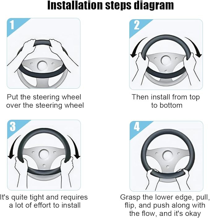 Mandark Car Steering Wheel Cover, 15 Inchs Microfiber Leather Non-Slip Vehicle Steering Wheel Protector, Breathable Auto Interior Protection Accessories, Universal for SUV Sedan Truck (Black/Brown)