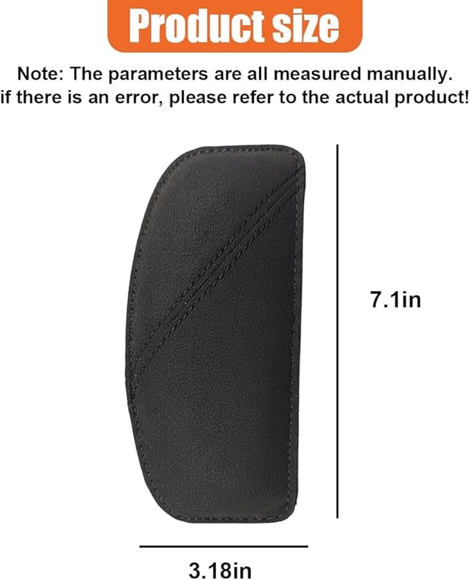 Car Knee Cushion Pad, Comfort Suede & Memory Foam Auto Door Armrest Elbow Protective Pillow, Soft Vehicle Interior Center Console Leg Support Accessories for Most Cars Trucks SUVs(Black)