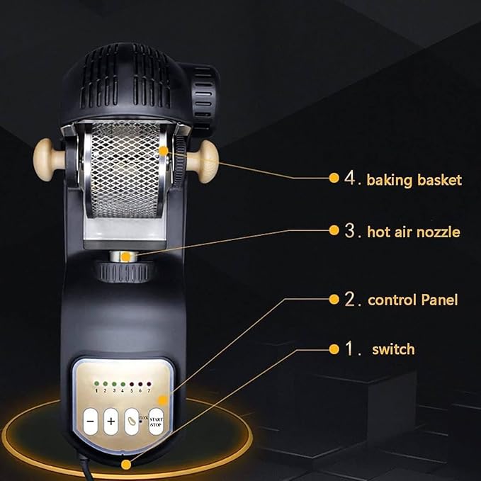 Electric Coffee Roaster Machine for Home Use, Coffee Bean Roaster Machine for Home Use,for Home and Commercial Use,，