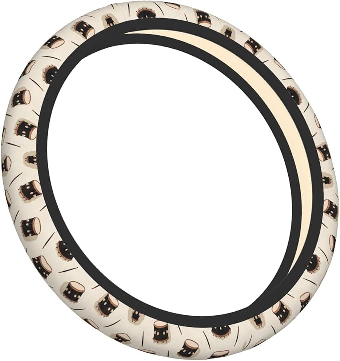 Drum Pattern Universal Fit Steering Wheel Cover for Car, Truck, and SUV, Durable Steering Wheel Protection