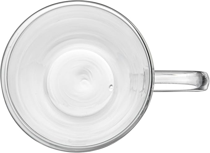 Restaurantware Glass Espresso Cups 12 Count 14 Ounces Borosilicate Double Wall Glass Coffee Mugs Insulated Clear Tea Drinkware for Hot or Cold Beverages