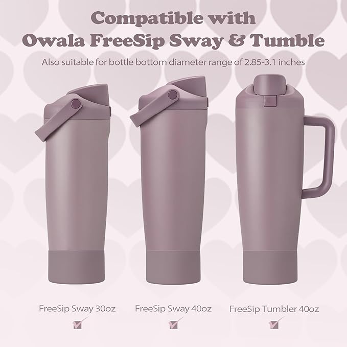 Silicone Boot for Owala 30oz & 40oz FreeSip Sway Bottles & Tumblers - Non-Slip, Scratch-Resistant, Stability Enhancer, Available in 18 Colors (Spring Revival)