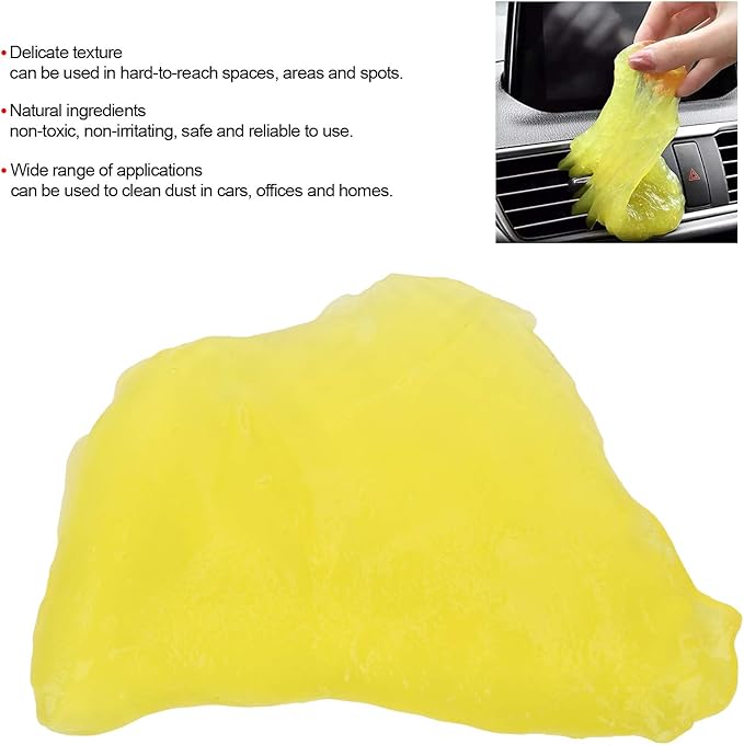 Qiilu Car Cleaning Gel, 70ML Cleaning Gel Multifunctional Detail Mud Dust Dirt Remover Supplies for Auto Car Office Home