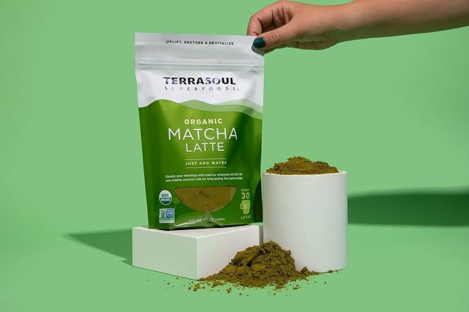 Terrasoul Superfoods Organic Matcha Latte – Premium Grade, Vegan & Dairy-Free - 8.47oz