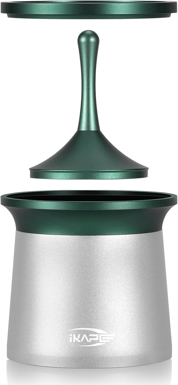 IKAPE 58mm Espresso Powder Receiver Cup, Coffee Powder Receiver Container, Suitable for 58mm Portafilters (Silver)