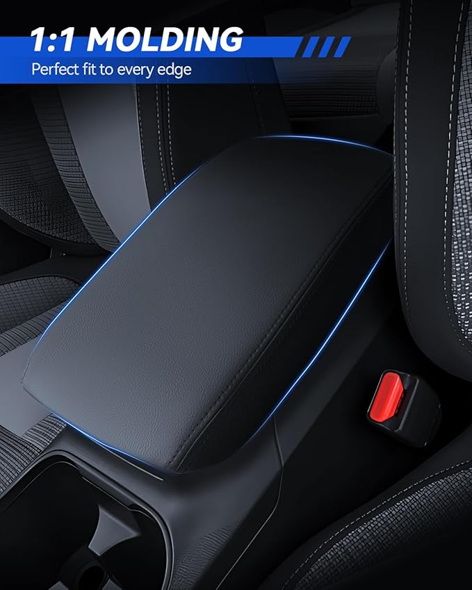 Armrest Cover for Chevrolet Equinox LT, ACTIV, RS 2025 Accessories Center Console Middle Lid Pad Protector for Car Elbow Rest