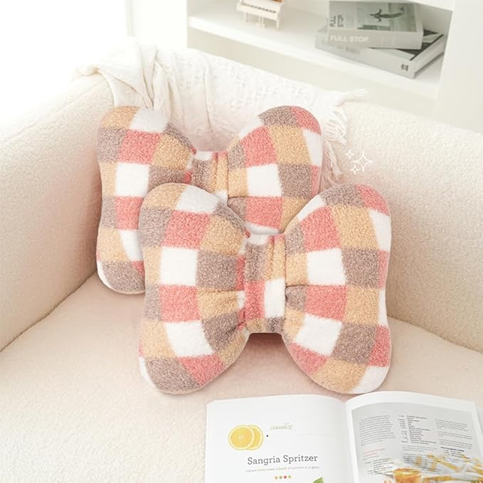Cute Cartoon Car Seat Cushion with Back Car Neck Pillow and Lumbar Support Pillow Cute Car Seat Pillow Lumbar Pillow for Driving Fatigue Relief