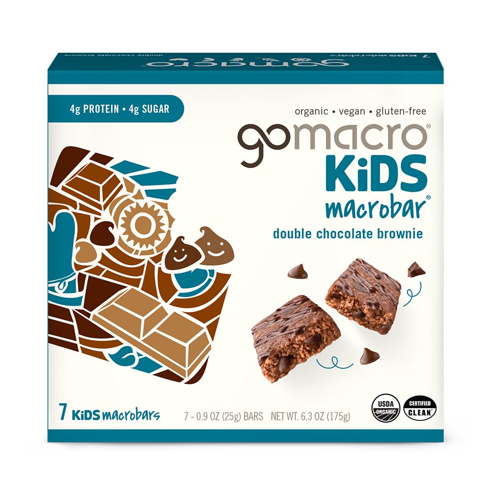 Gomacro, Organic Bar Kids Oatmeal Chocolate Chip Cookie 7 Count, 6.3 Ounce