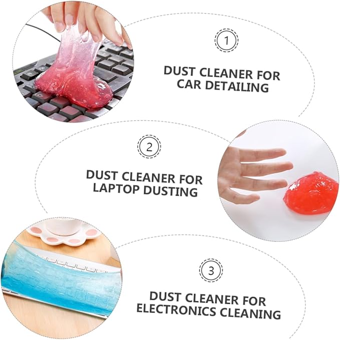 Mobestech 20 Pcs Keyboard Cleaning Mud Car Interior Duster Keyboard Cleaner Gel Car Cleaning Goo Speakers Dust Cleaner Cleaning Duster for Cleaning Jelly Dust Crystal