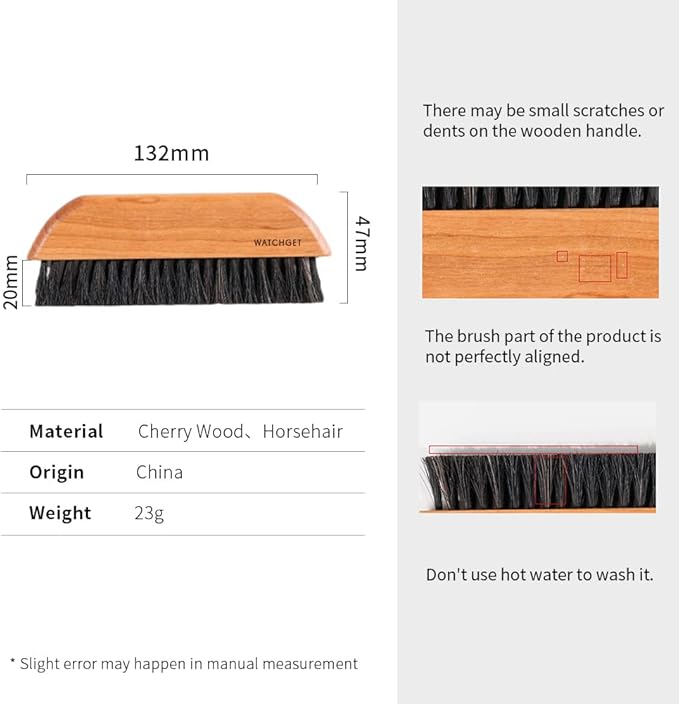 watchget Coffee Grinder Cleaning Brush, Wood Handle Espresso Brush Cleaner, Espresso Machine Cleaning Brush, Barista Brush for Countertop, Natural Bristle Coffee Bar Brush, Coffee Cleaning Tool