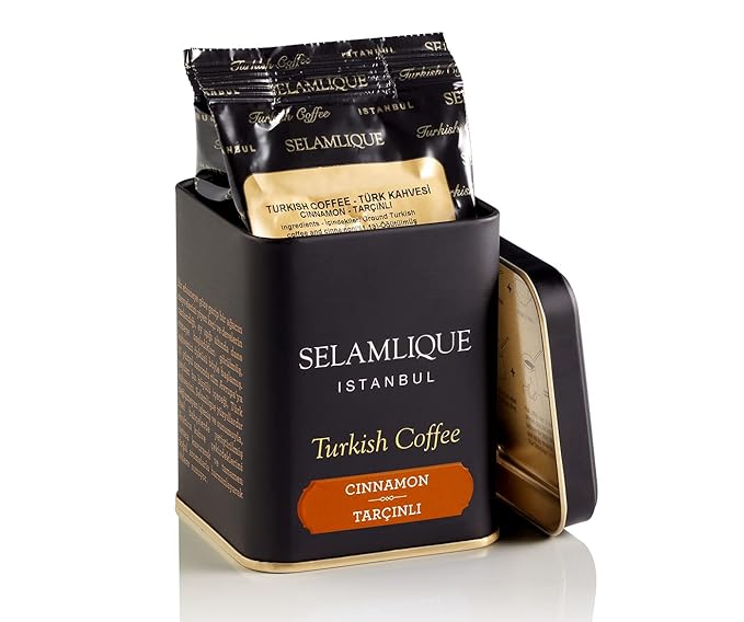 Selamlique Istanbul Turkish Coffee (4.40oz) Ultra Fine Ground (Cinnamon)