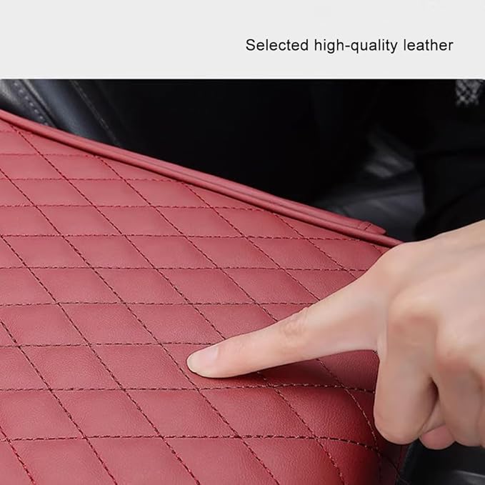 Car Armrest Pad for BMW X3 G01 F25 E83 2003-2019 2020 2021 2022 2023 2024 Leather Armrest Box Mat Center Console Cushion Pad Universal Armrest Seat Box Cover Protector,Black, normal
