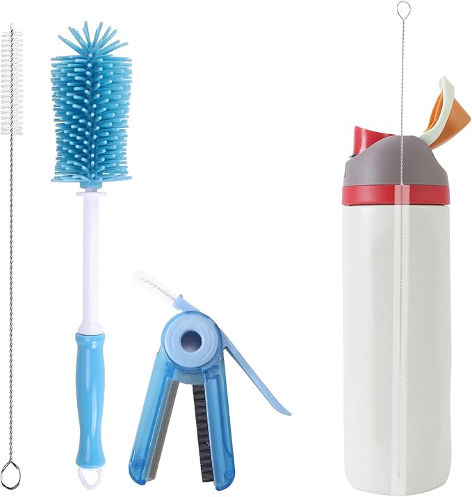 3 Pack Water Bottle Cleaner Kit for owala 24oz/32oz/40oz,owala Brush and Straw Cleaner, Straw Cleaner Compatible with owala Water Bottle,owala Accessories
