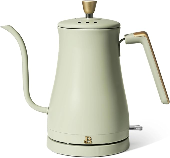 1-Liter Electric Gooseneck Kettle, 1200W Fast Heating Pour Over Coffee and Tea Kettle with Precise Spout (Sage Green)