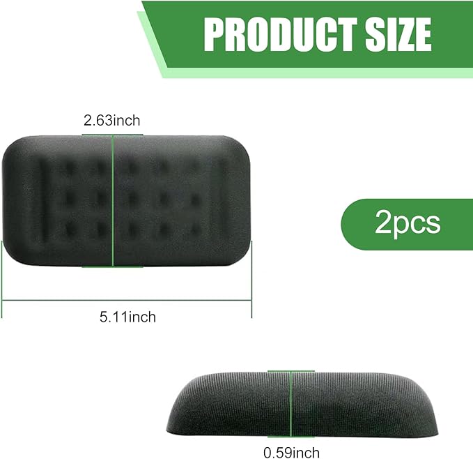 WZP 2PCS Car Arm Rest Elbow Pads, Arm Rest Cushion with Memory Foam Pad, Providing Comfortable Soft Arm Support, Universal Car Door Armrest Pad for Most Vehicles (Black)