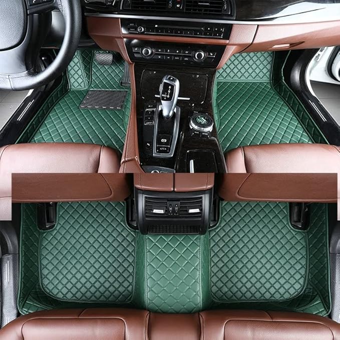 Car Floor Mats Automotive Floor Mats Vehicle Specific All Weather Protection Custom Compatible with Most of 98% Cars SUVs (Green)