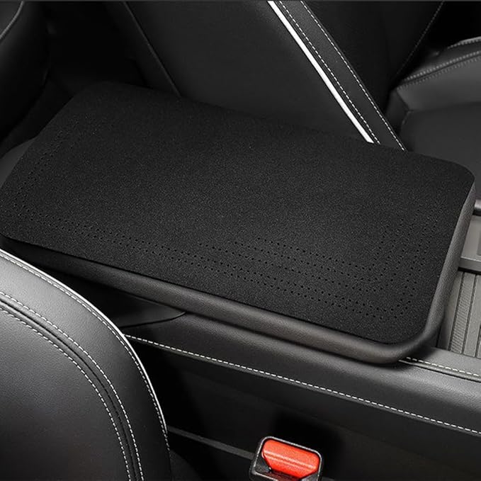 Center Console Cover for Volvo XC70 1997–2016 P2/P3,Auto Armrest Cushion,Car Arm Rest Lid Protector,Middle Console Pad,Automotive Interior Accessories,Black-19.5X32CM