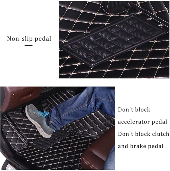 Custom Making Car Floor Mats Compatible for 2000-2025 All Mode Sedan SUV Sports Car Full Coverage Cute Pads Protection Non-Slip Leather Floor Liners (Purple)