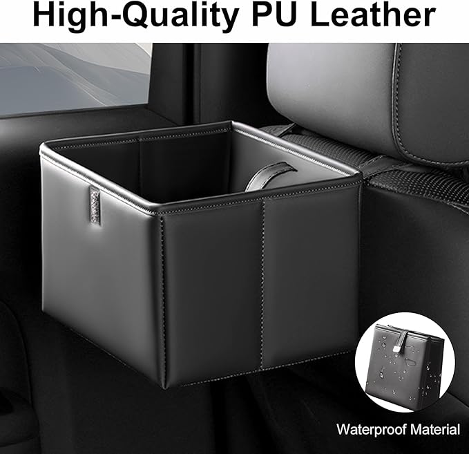 Car Backseat Organizer, Large Capacity Foldable Waterproof and Leak-Proof Garbage Bin Storage Bag, Travel Accessories for Car Interior Organization