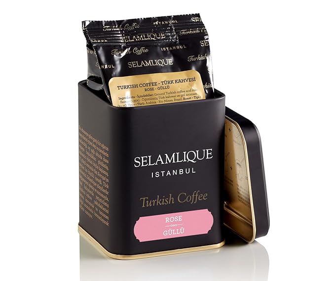 Selamlique Istanbul Turkish Coffee (4.40oz) Ultra Fine Ground (Rose)