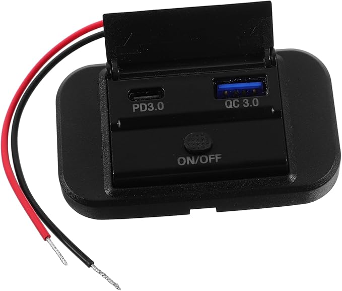 GLEAVI Motorbike Rv Fast Charger Car Phone Charger 12v USB c Outlet Wall Mount Accessory